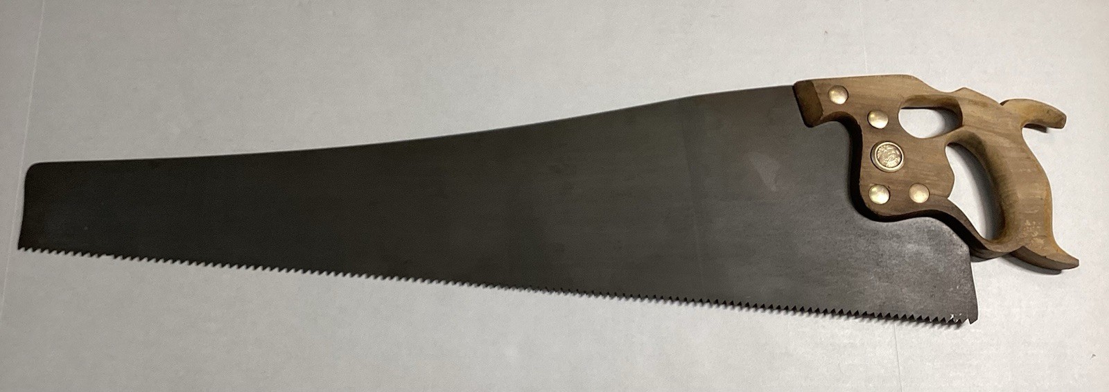 Vtg Marshall Wells Zenith Thumbhole Handsaw 29” 5 1/2 TPI Skewback