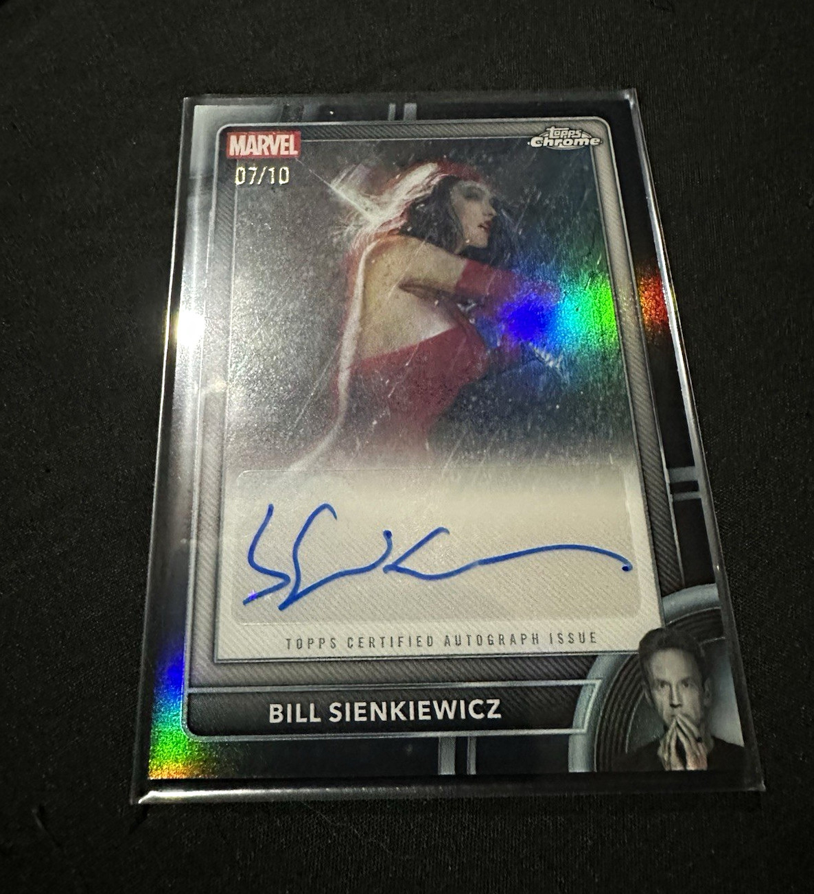 Topps 2026 Chrome Marvel Elektra #1 Variant Bill Sienkiewicz Auto AA-BS /10