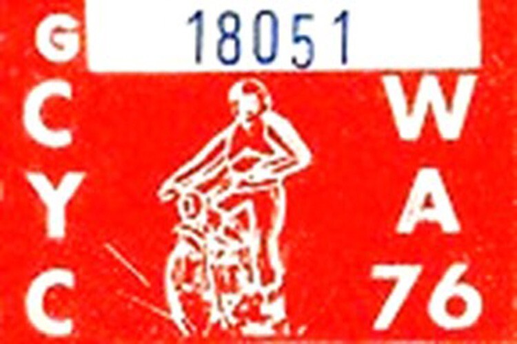 1976 Washington MOTORCYCLE reg. 76 Year TAB-Sticker for Lic.Plate, Nice, Replica