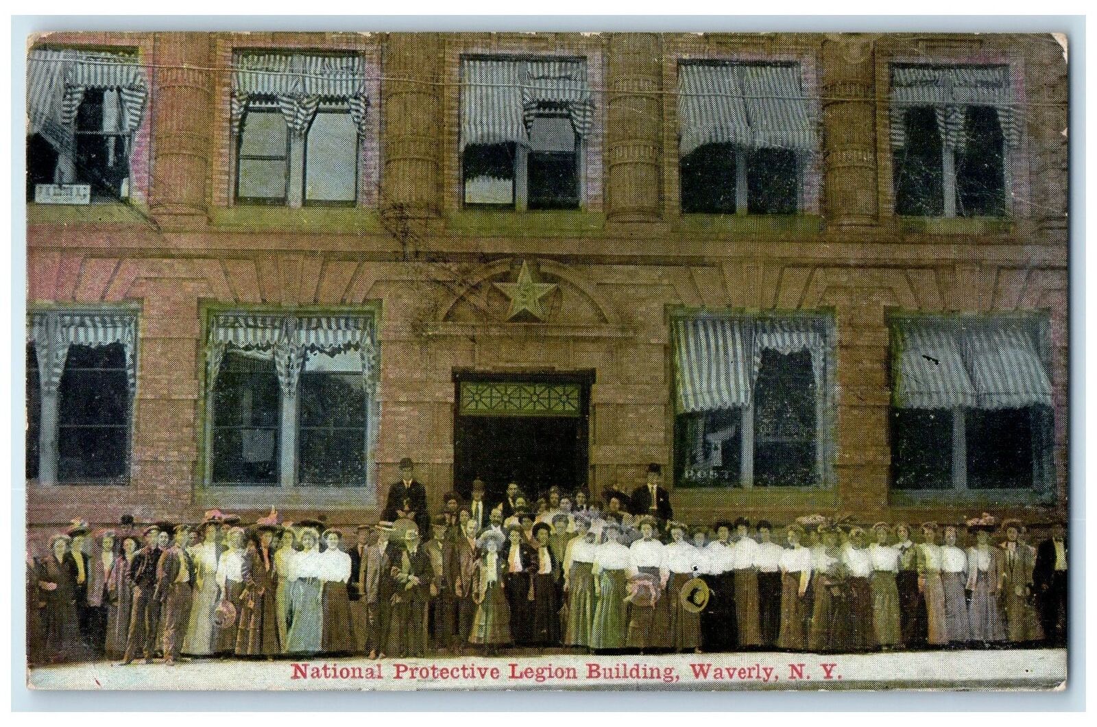 c1910s National Protective Legion Building Waverly New York NY Unposted Postcard