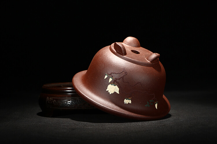 4.9 Inch Antique Chinese Zisha Clay Planter, Collectible Handmade Flower Bonsai