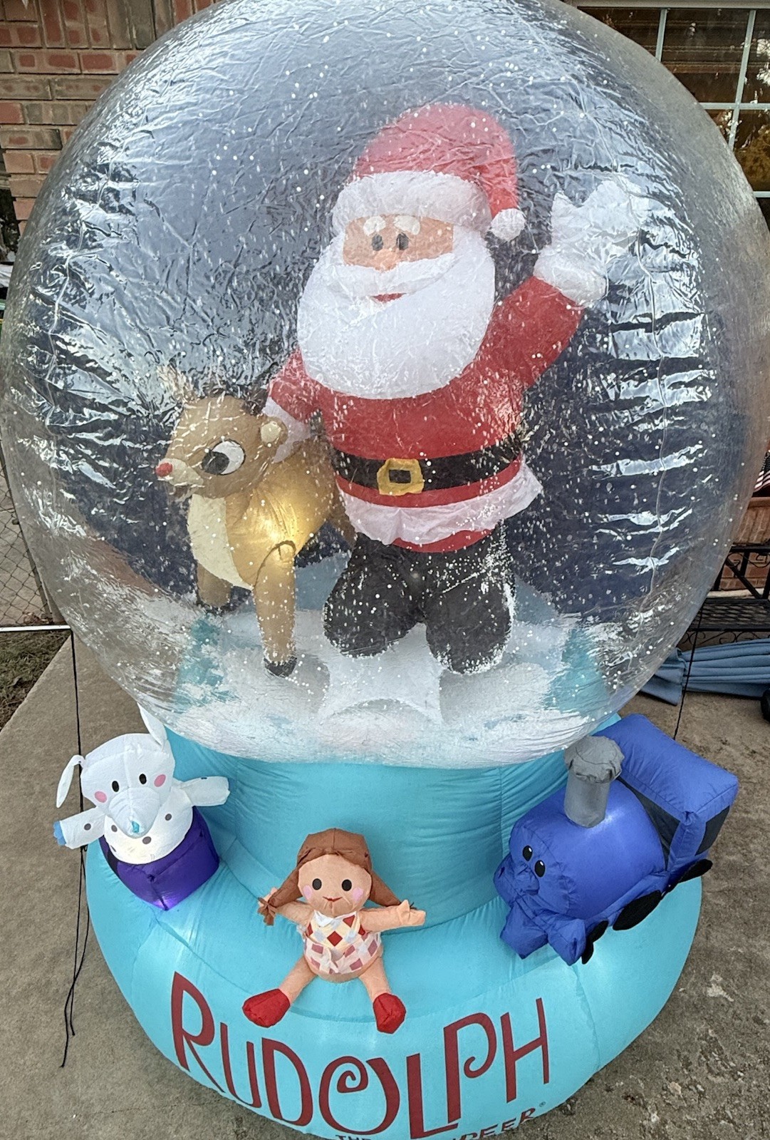 Gemmy 6' Airblown Rudolph Snow Globe Christmas Inflatable