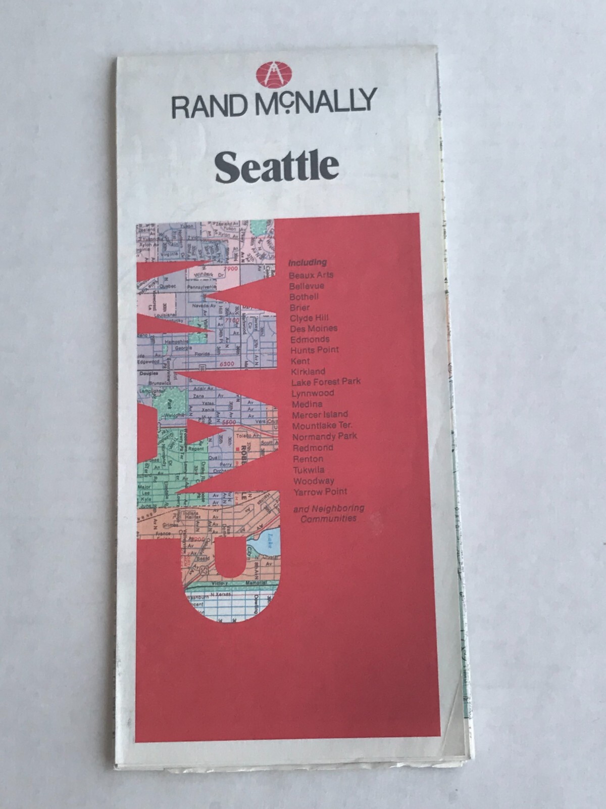 1981 Rand McNally road map of Seattle, Washington