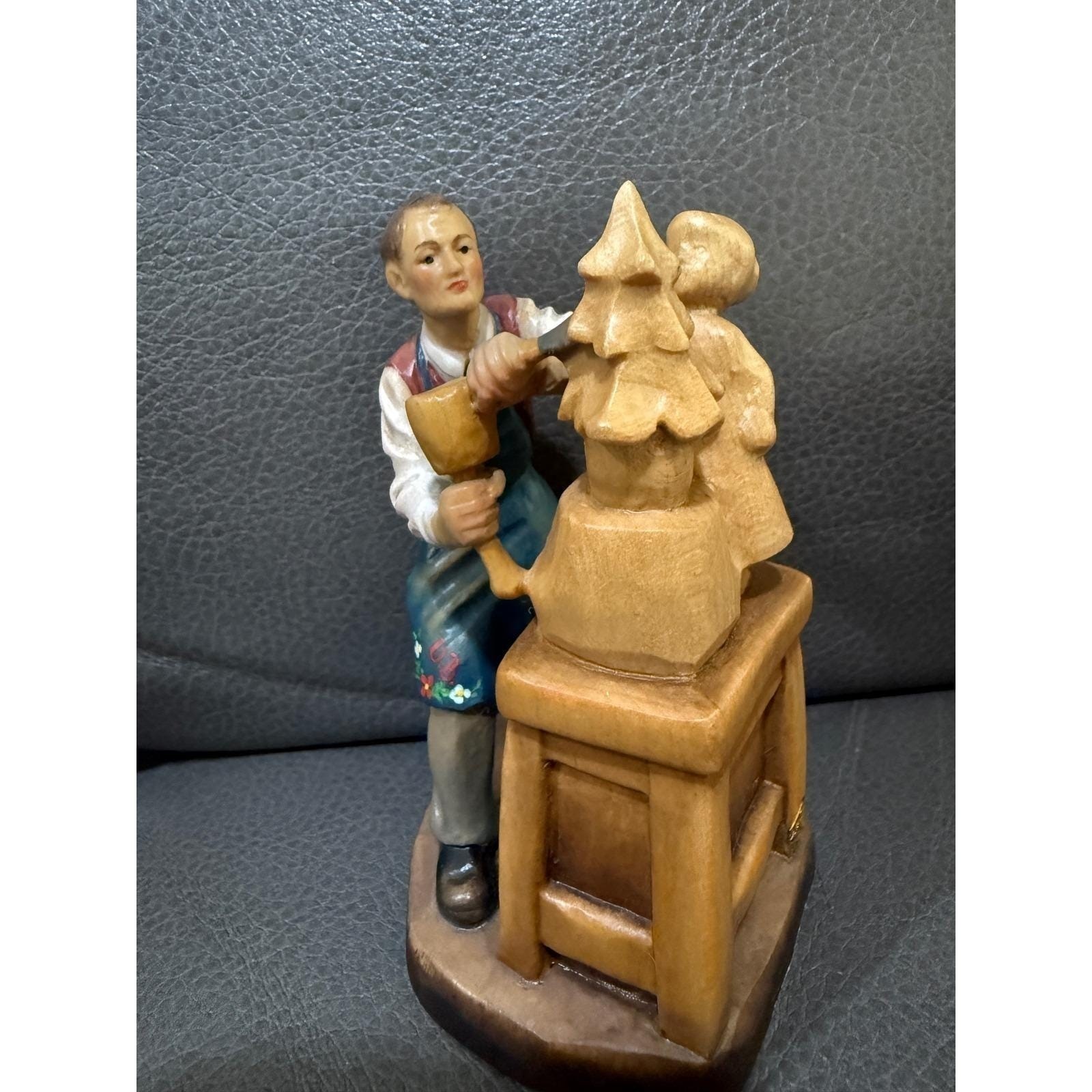 ANRI Bernardi\'s Reflections Carving First Edition Woodcarver 419/500 Italy