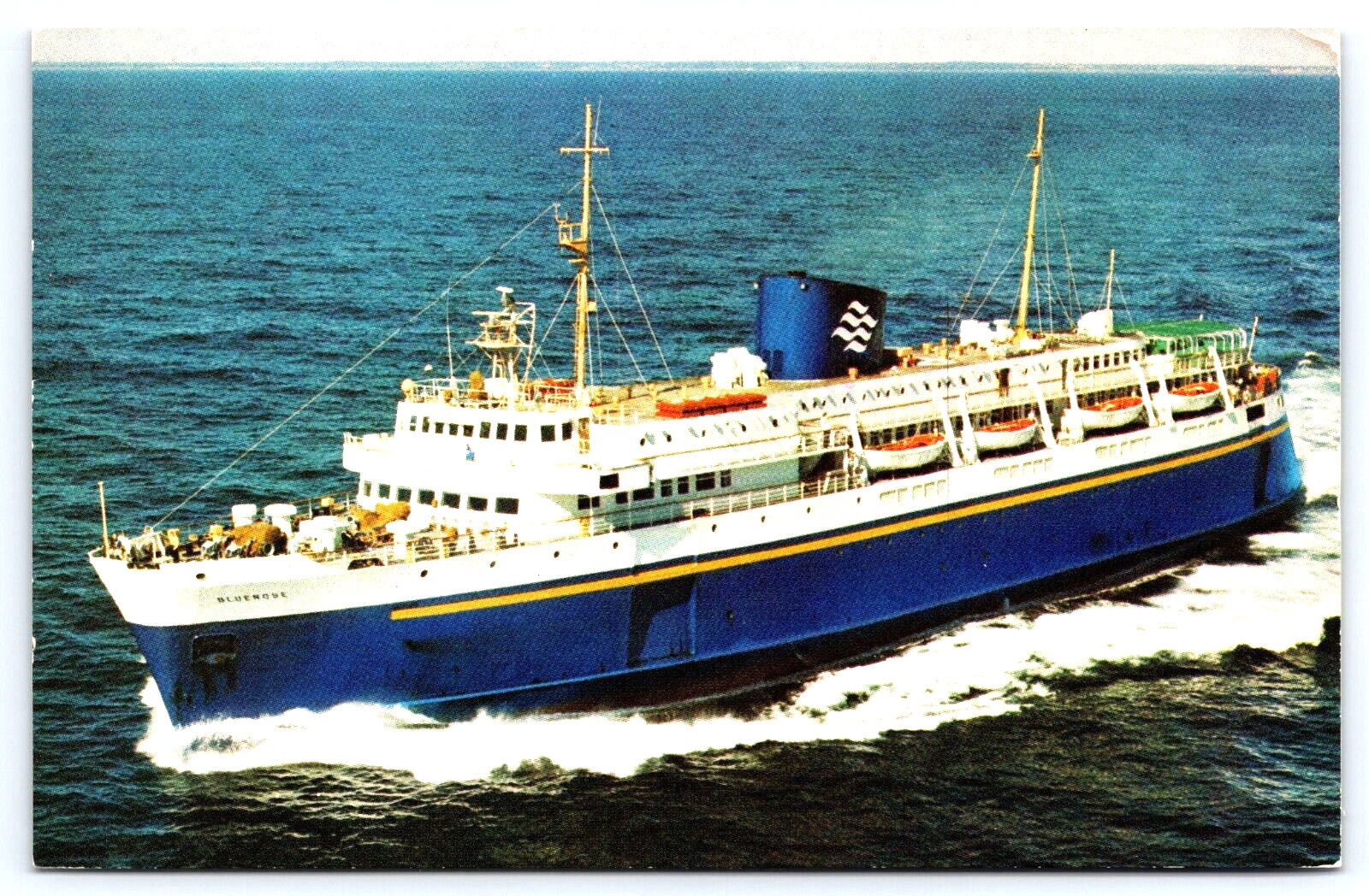 Postcard M. V. Bluenose Motor Vessel Ocean Ship Maine A14