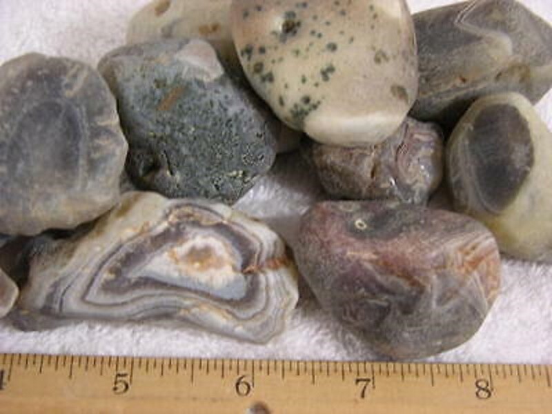 Botswana agate mine rough 2.5 to 1  inch 3 pound lots