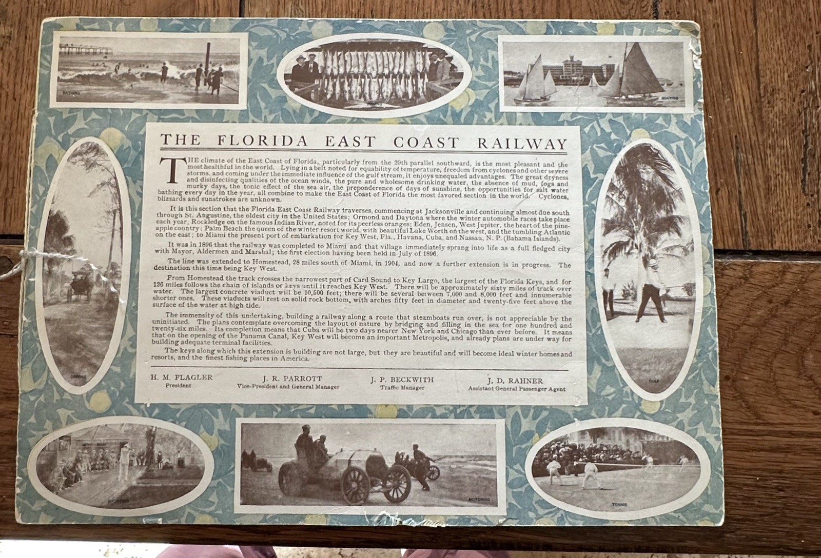 Rare 1906-1907 Florida East Coast Railway Hotel Brochure Flagler System Key West