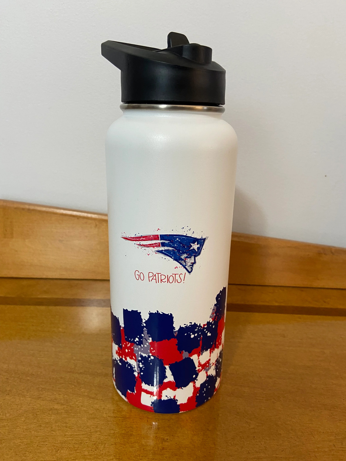 Go Patriots Large Stainless Steel Water Bottle