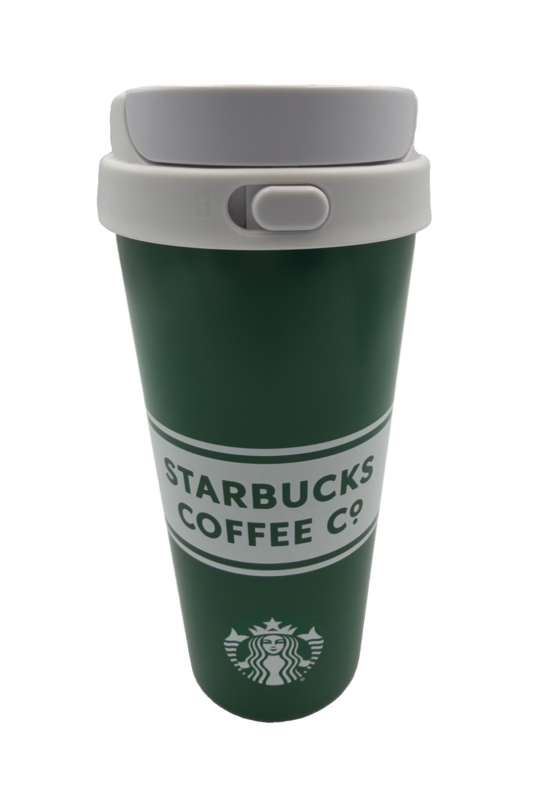 NWT Starbucks Coffee Co. SUMMER Coffee/Tea Green & White Stainless Tumbler 16oz