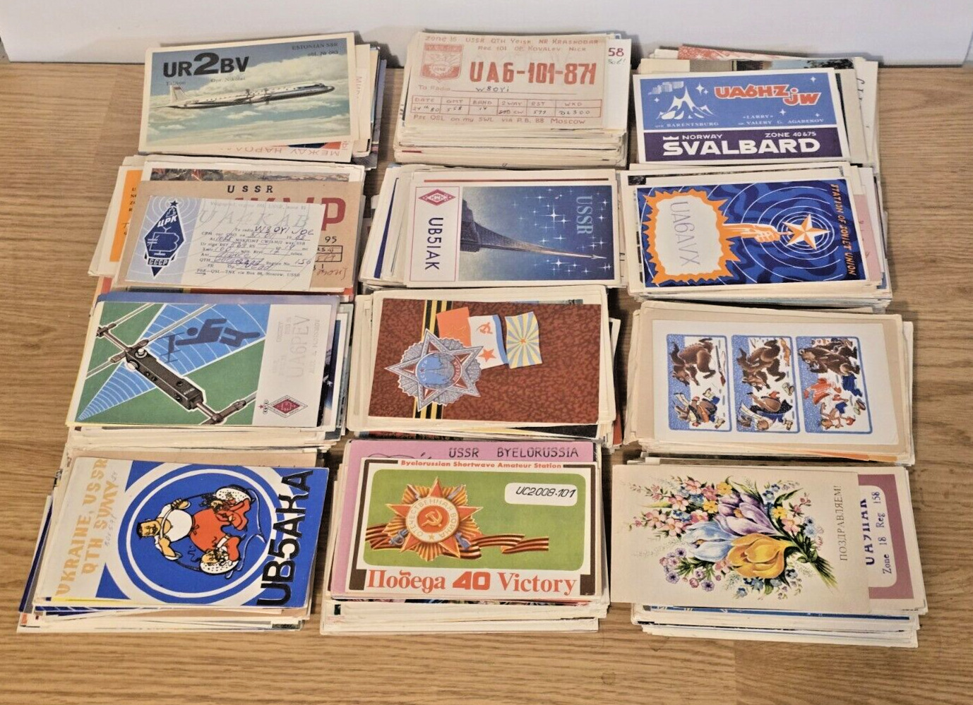 (1200)+ USSR Soviet Union Communist Russia Amateur Ham Radio QSL Cards Postcards