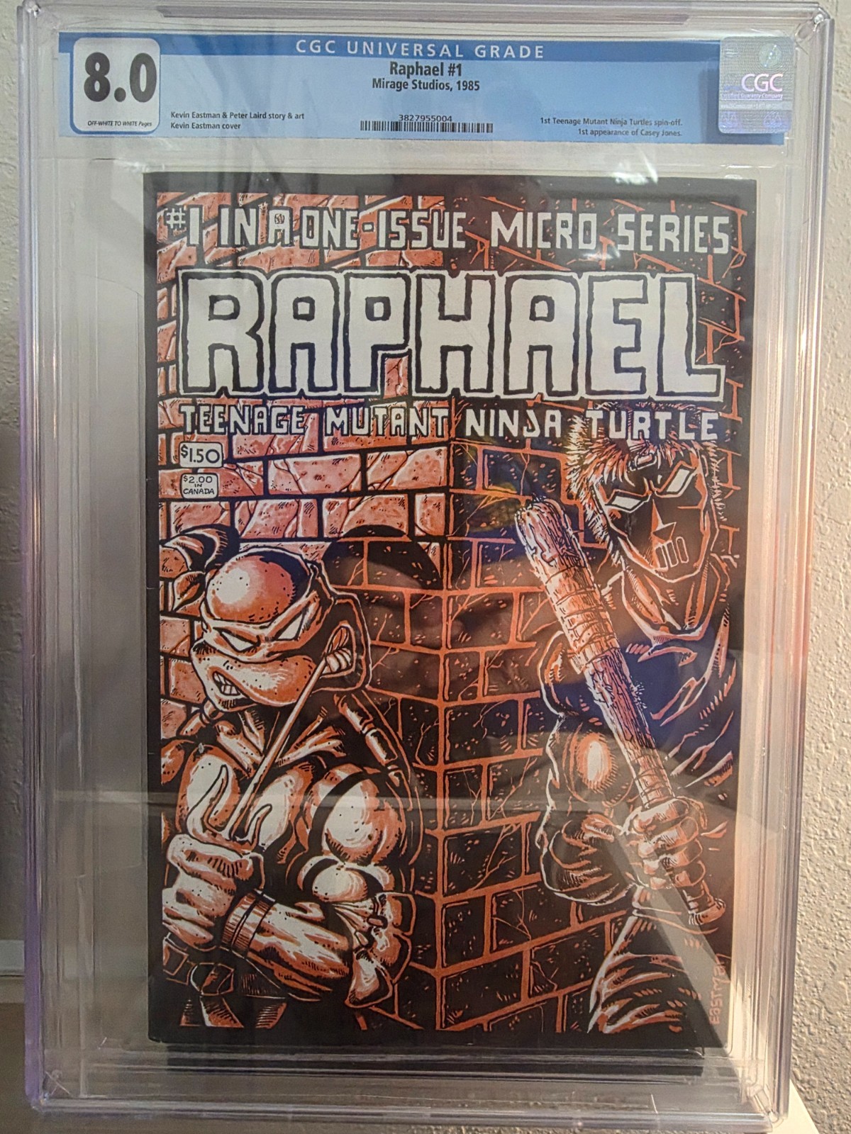 Raphael #1 (1995) CGC 8.0 Kevin Eastman - Peter Laird  1st \