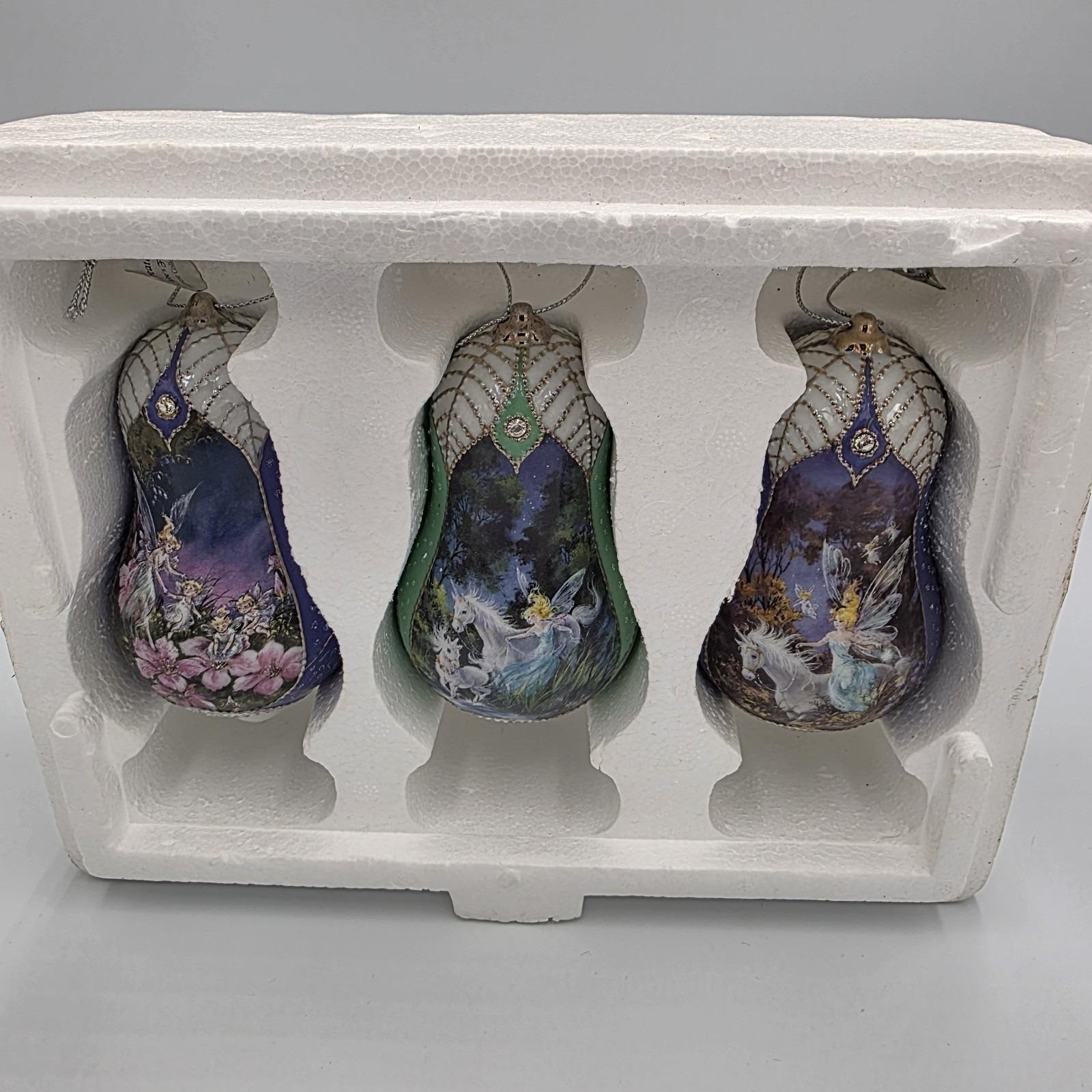 VTG 3 Bradford Edition 2000 Mimi Jobe\'s Fairyland Porcelain Ornaments 89242