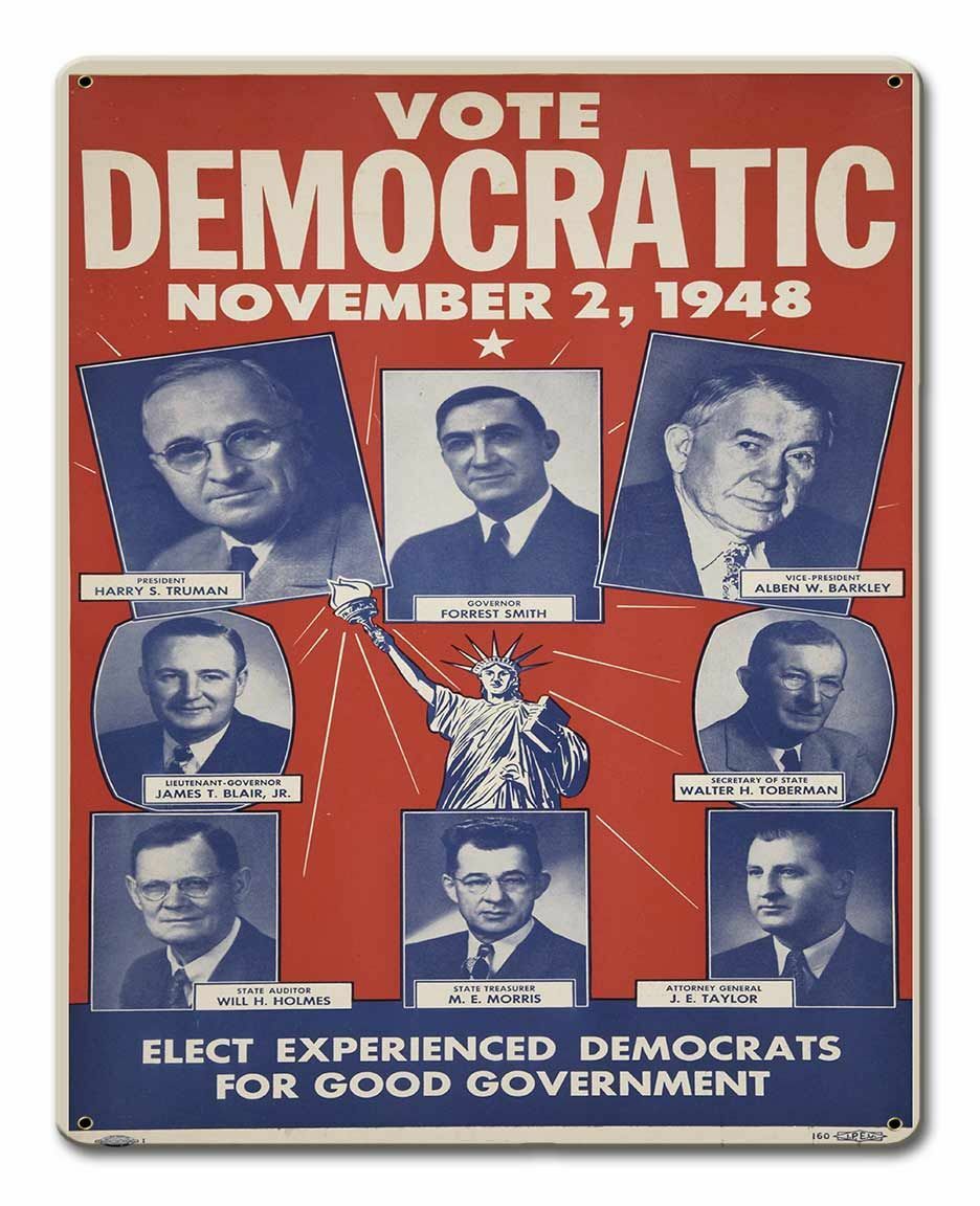 VOTE DEMOCRATIC 1948 PRES TRUMAN 15\