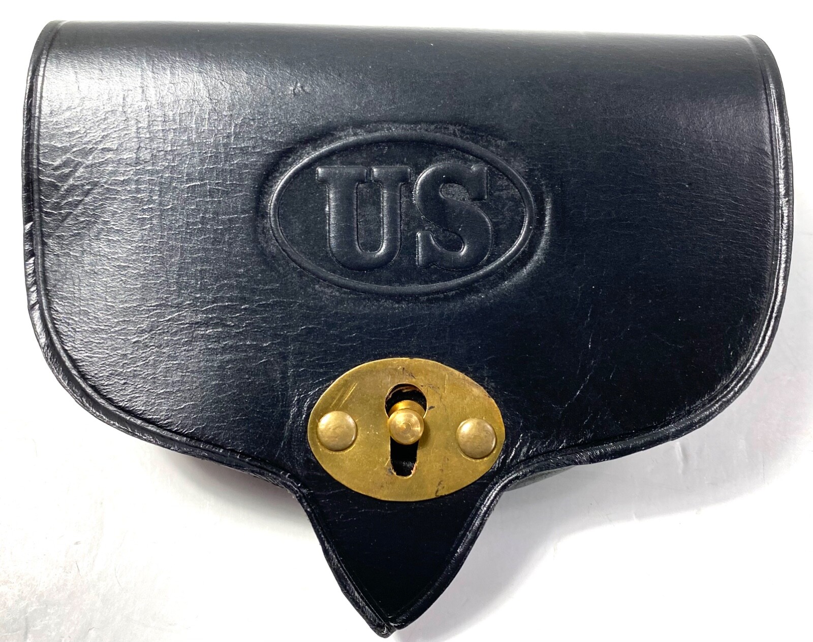 INDIAN WAR US UNION M1874 DYER .45-70 AMMO POUCH-BLACK LEATHER INDIAN WAR US UNION M1874 DYER .45-70 AMMO POUCH-BLACK LEATHER