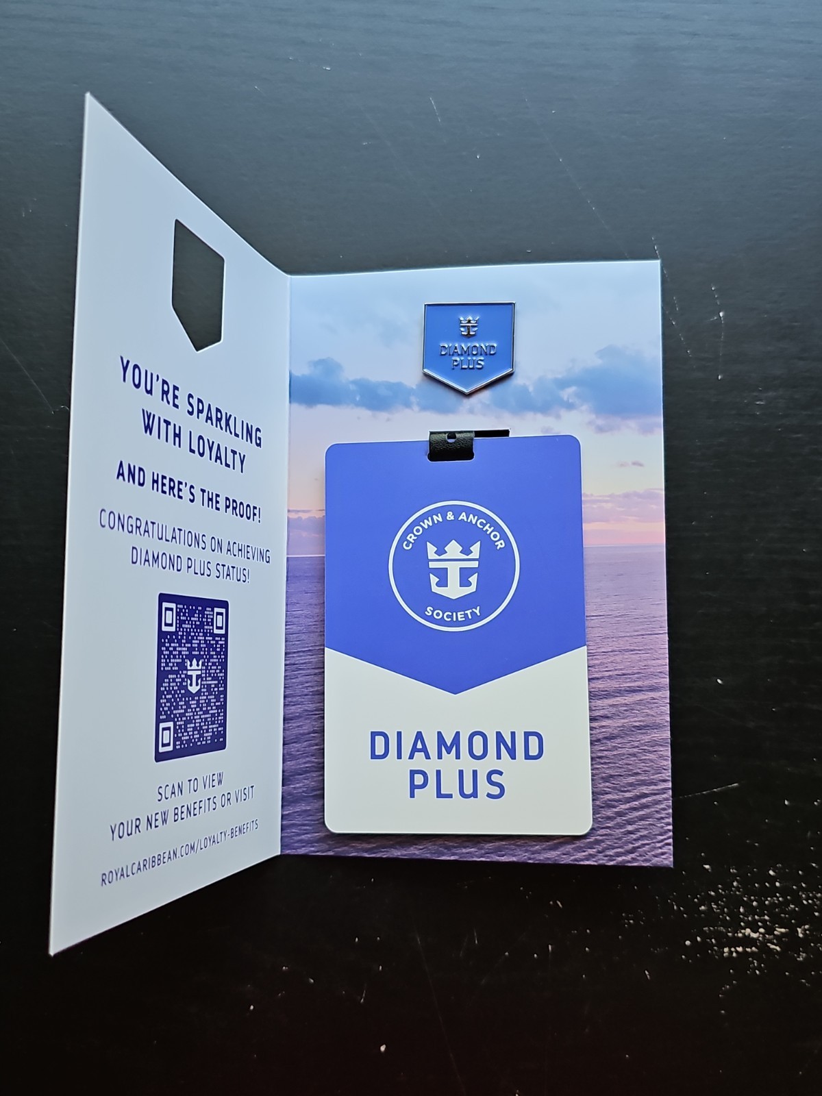 New Royal Caribbean  Diamond Plus Member Pin And  Luggage Tag 