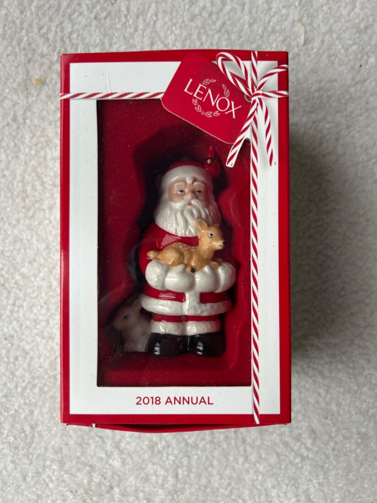 EUC • Lenox • 2018 • Woodland Santa • Ornament • Annual • Christmas