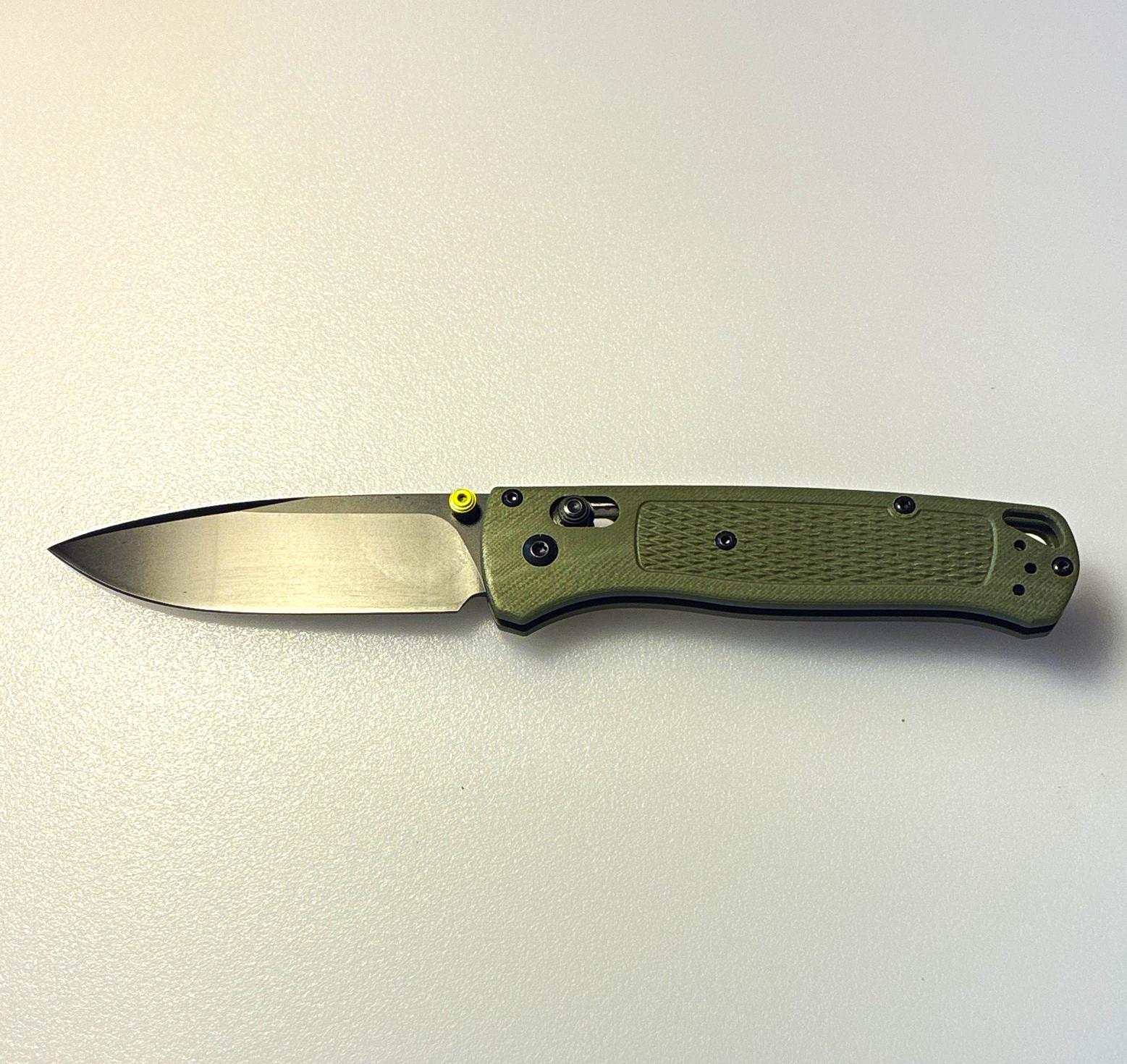 OD Green Crossbar Lock Pocketknife Drop Point Plain SS Green/Black Clip