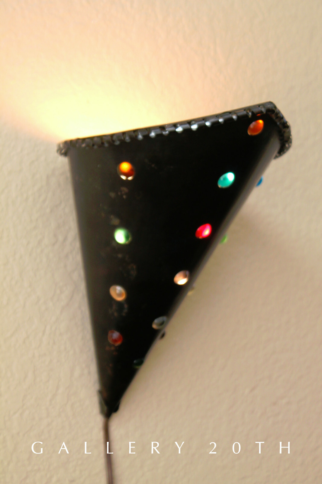 SPACE AGE MCM BRUTALIST METAL WALL SCONCE MID CENTURY ATOMIC VTG 50S LAMP BOHO