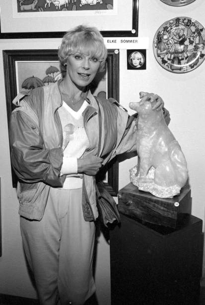 Elke Sommer at the Celebrity Art Gallery Gala Opening March 14 198- Old Photo