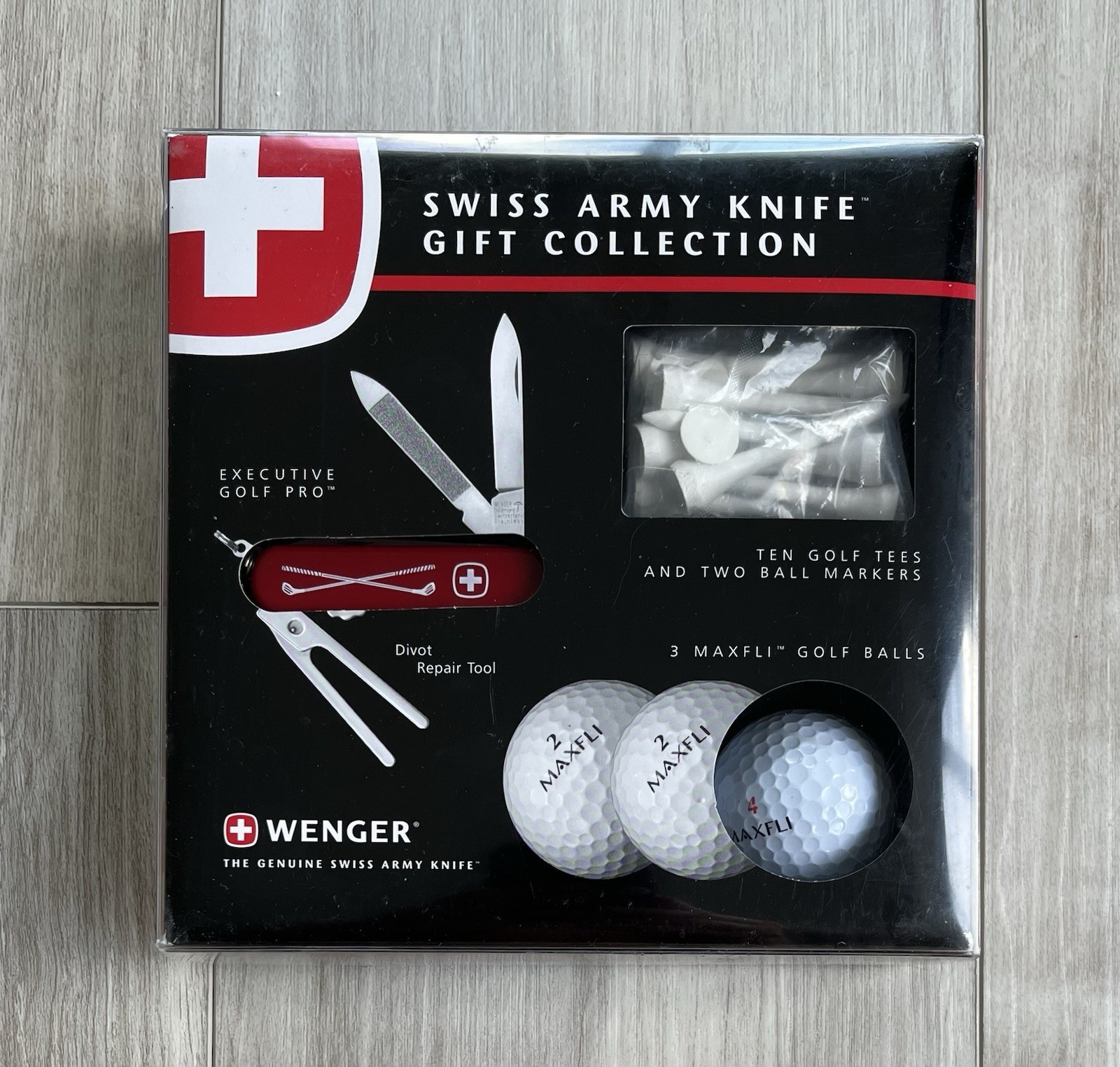 RARE Vintage 1995 Wenger Swiss Army Knife Executive Golf Pro Divot Tool Set NEW