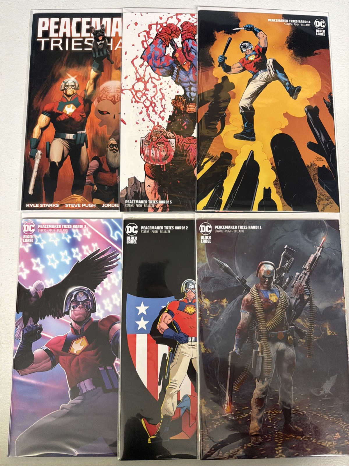 Peacemaker Tries Hard Full #1-6 2023 Black Label Complete Lot Set Run NM *Z14