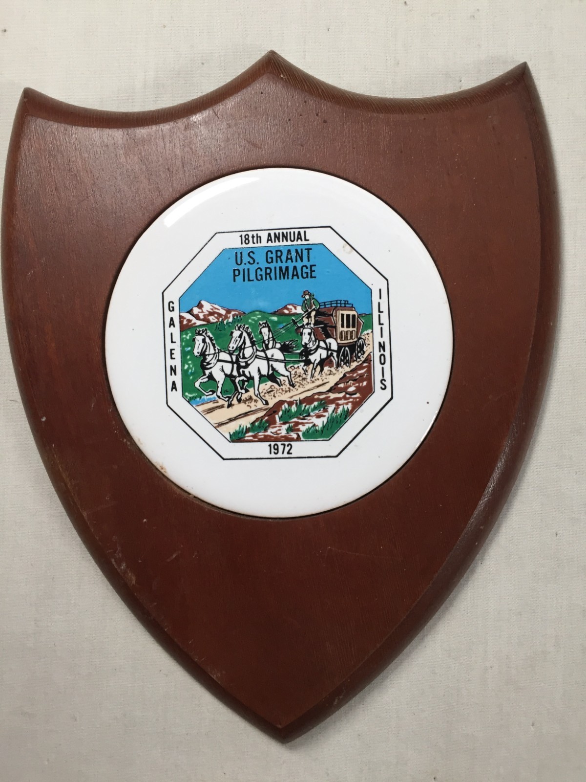 1972 18th annual US Grant Pilgrimage Galena Illinois plaque BSA Emblem