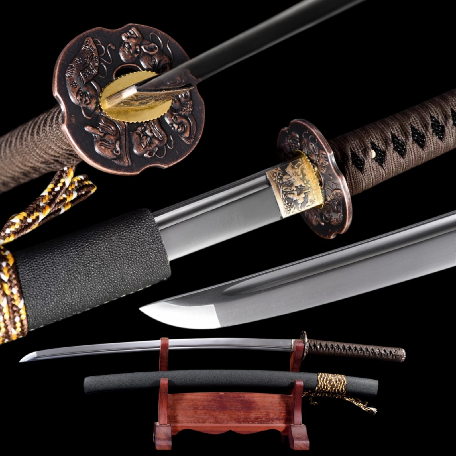 Oni Monk Hand Forged Japanese Katana Samurai Sword Full Tang High Carbon Steel
