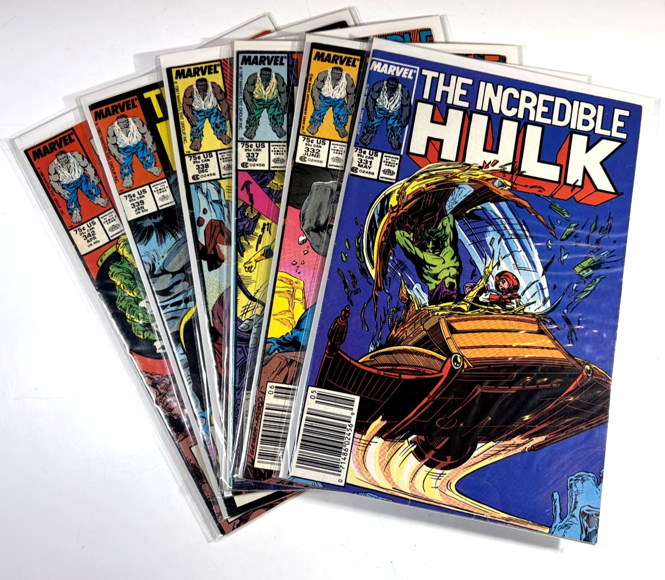 Marvel INCREDIBLE HULK #331 332 337 338 339 342 Todd McFarlane (FN to VF)