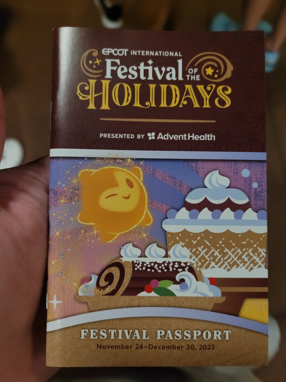 2023 WALT DISNEY WORLD EPCOT Festival Of The Holidays PASSPORT Guide Park Map