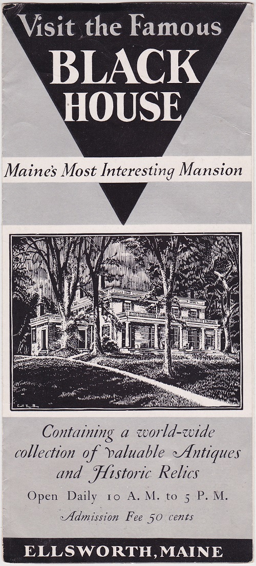 1940\'s Historic Black House Ellsworth Maine Brochure