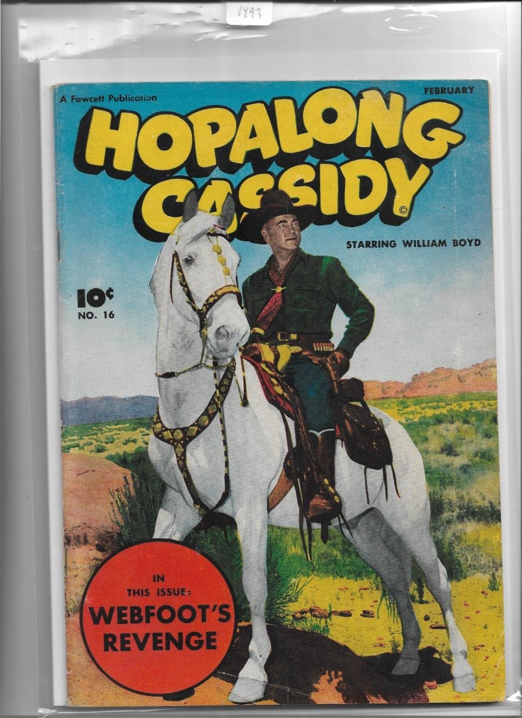 HOPALONG CASSIDY #16 1948 FINE 6.0 1493 FAWCETT PUBLICATION