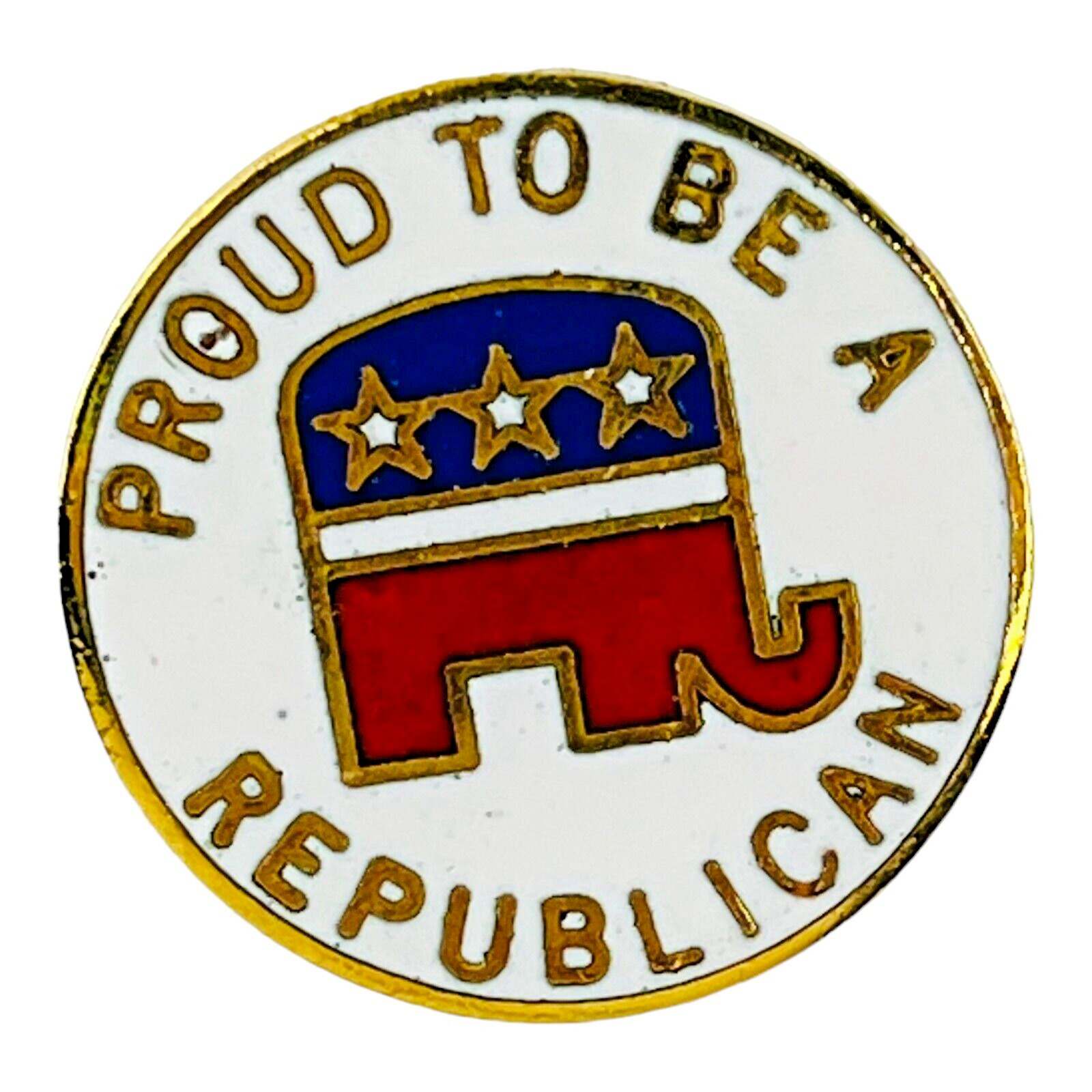 Vintage Proud to Be a Republican Lapel Hat Pin Political Party Souvenir Gift