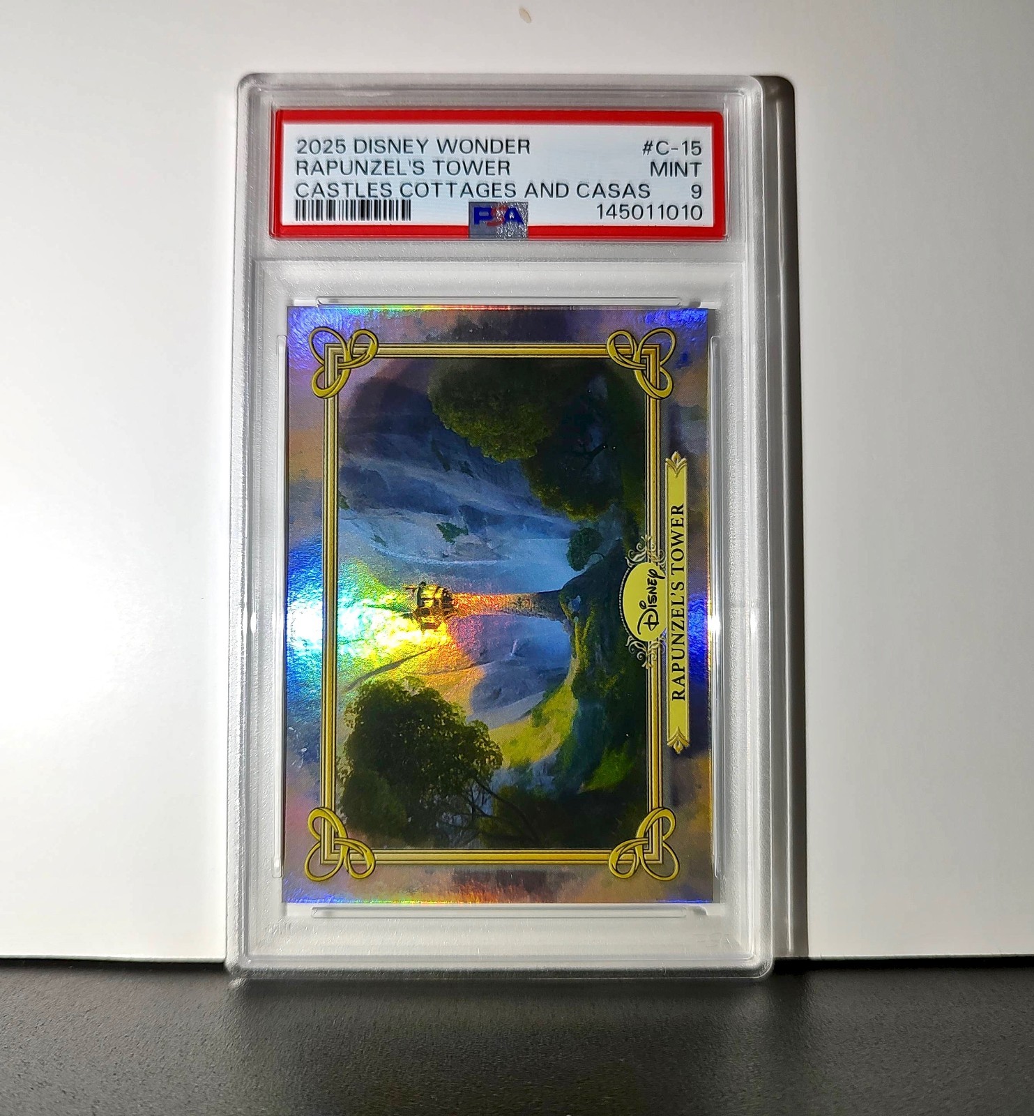 Rapunzel\'s Tower 2025 Topps Disney #C-15 Card Tangled PSA 9
