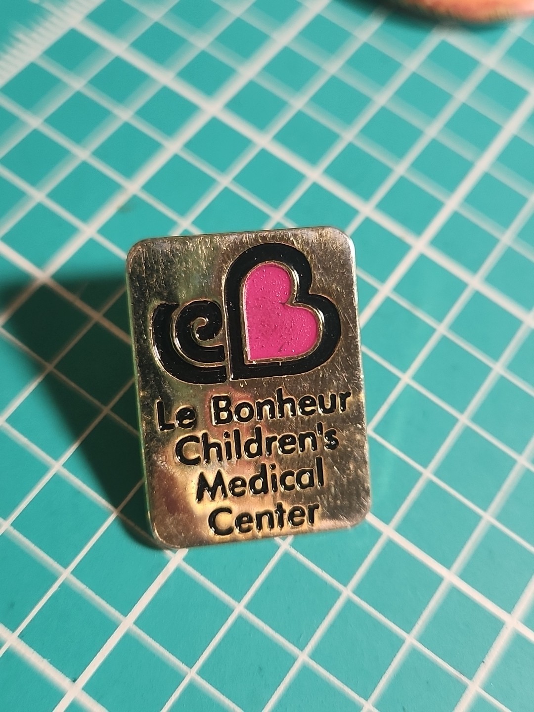 Vtg Le Bonheur Childrens Medical Center Gold Tone Lapel Pin