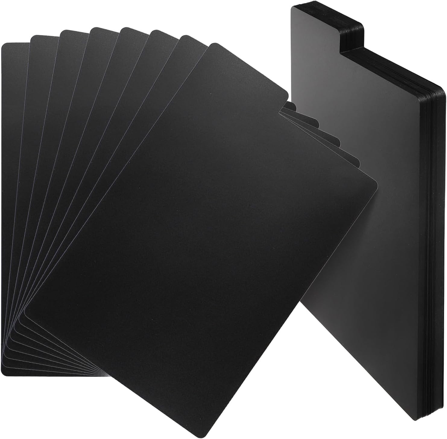 70 Pcs Comic Book Dividers Black Tall Daivider with Tabs Plastic Frosted Card