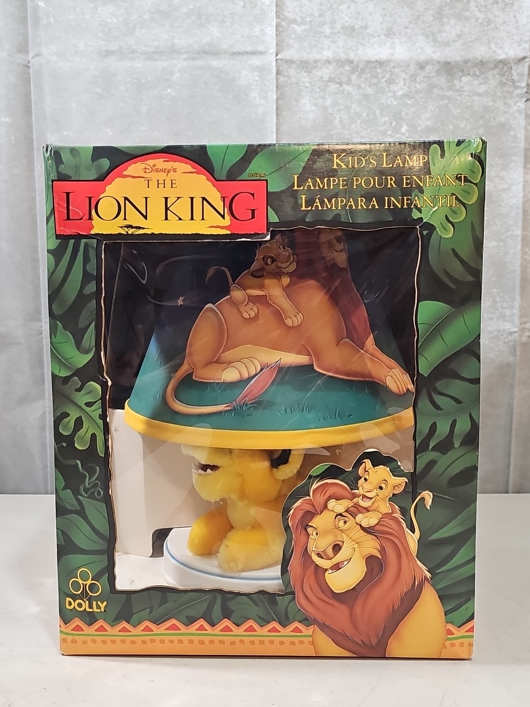 RARE VTG  Disney The Lion King Lamp With PLUSH SIMBA ORIGINAL 1990S SEALED