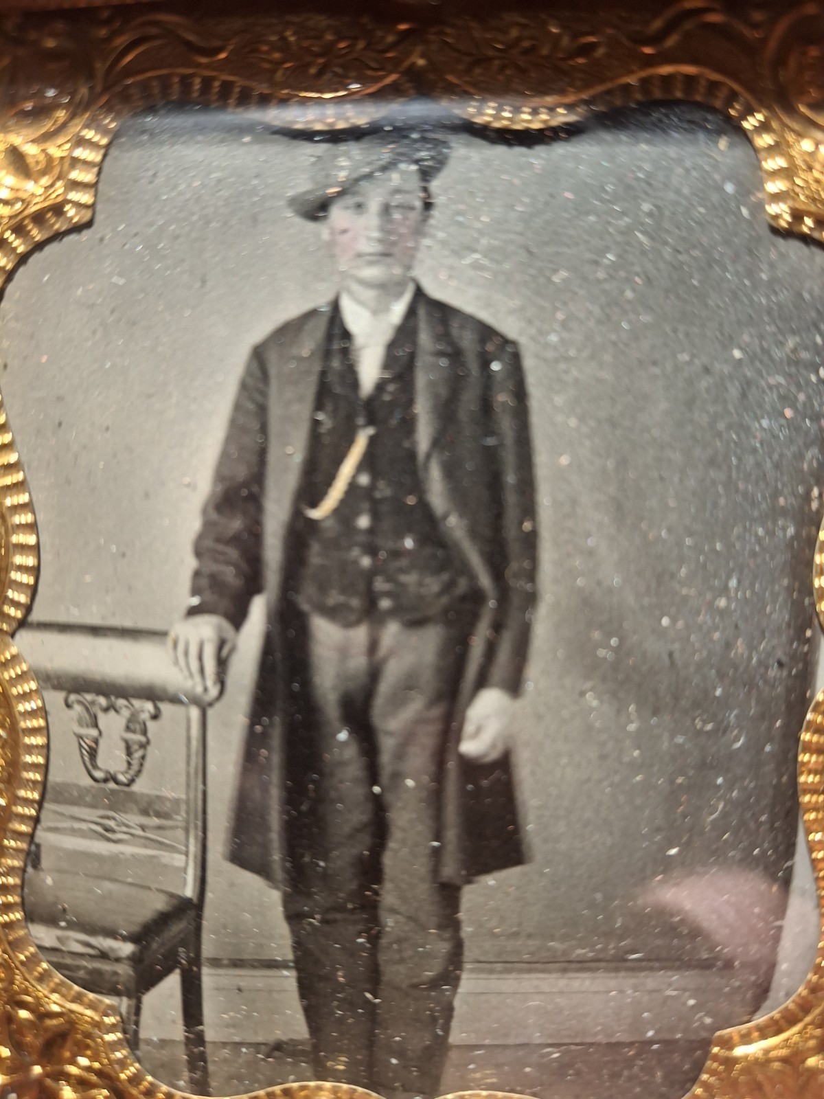 Rare Find 1861-65 1/9th Plate Armed Confederate  Militiaman From South Carolina 