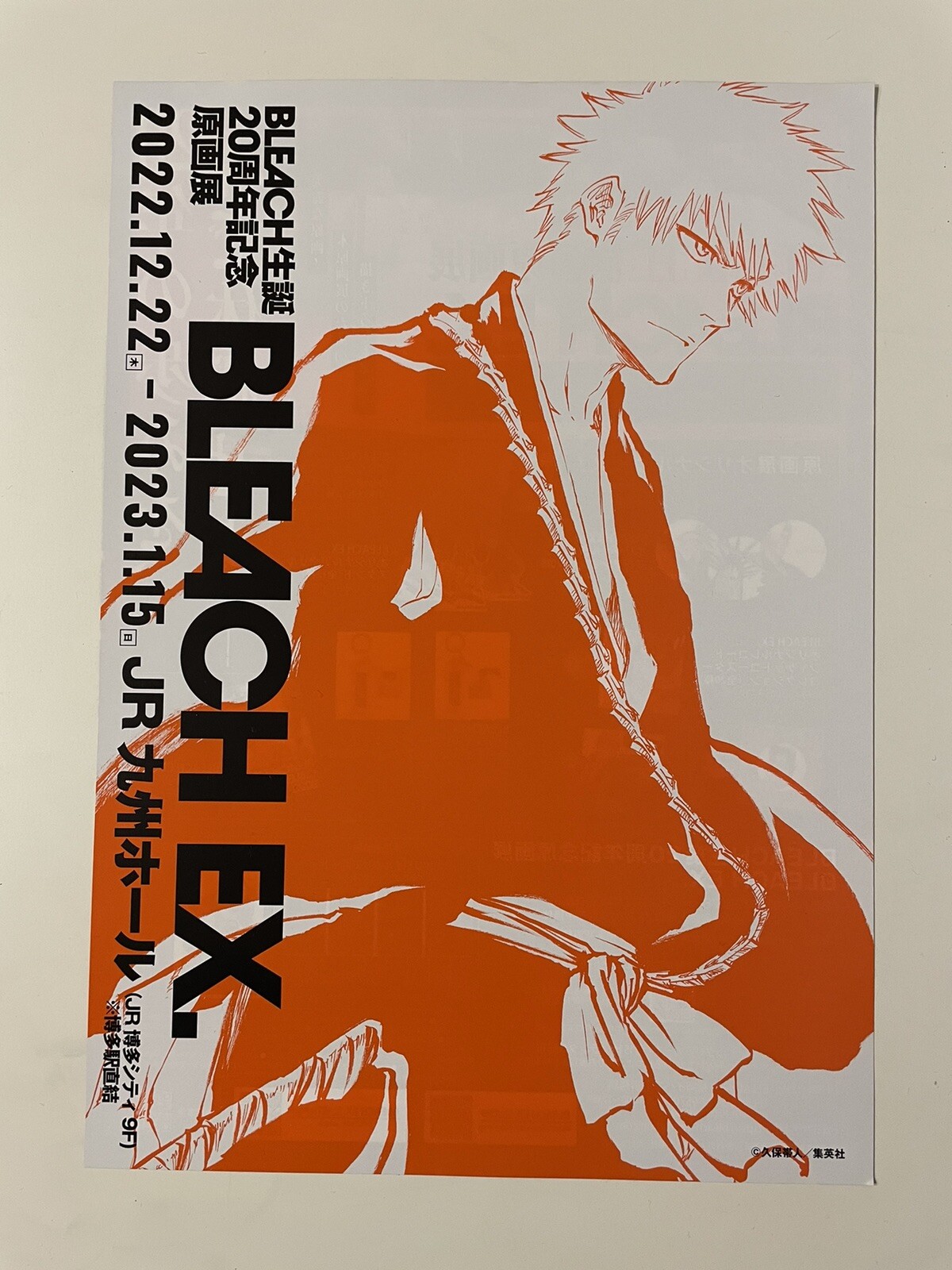BLEACH /20th Anniversary Original Art Exhibition Leaflet/ Poster /A4size
