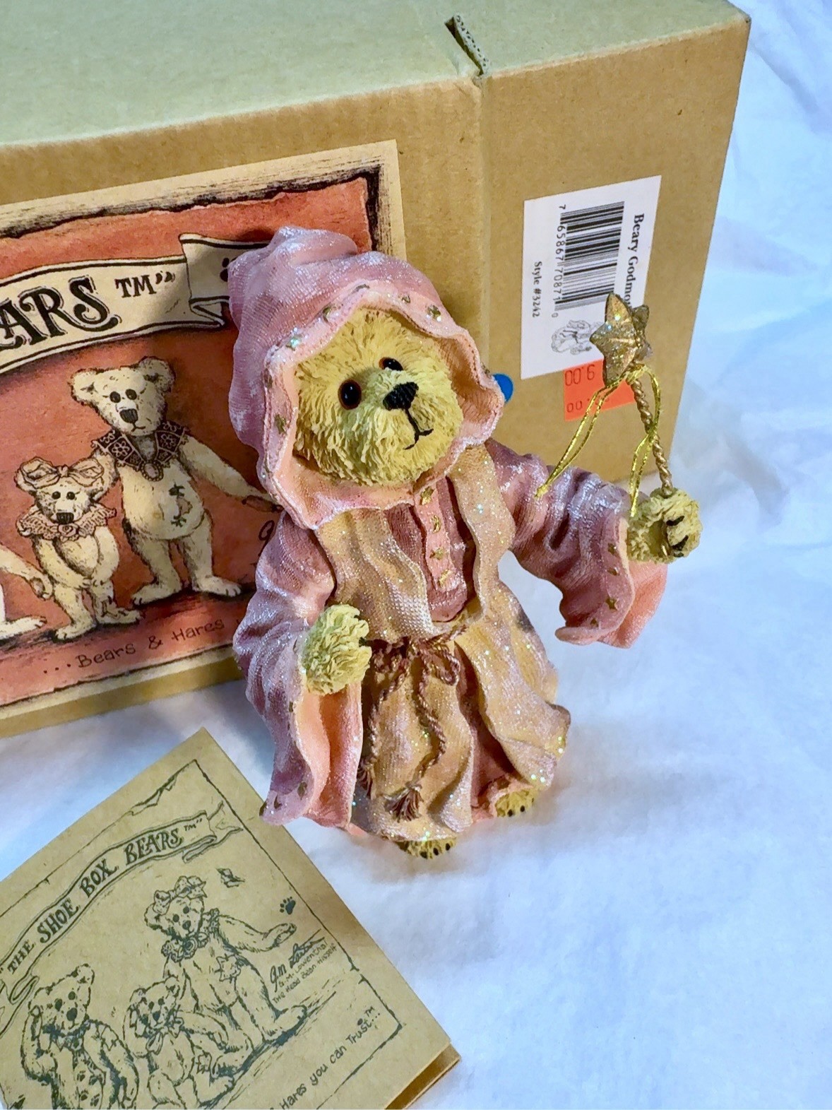 Boyds Bears Beary Godmother #3242 Shoebox Bear Fairy Godmother Boxed