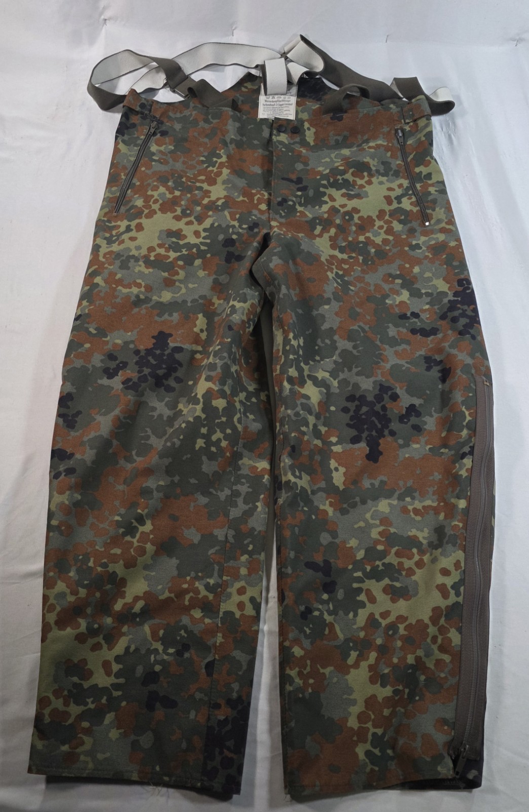 Vtg 1997 German Military Flecktarn Waterproof Wet Weather Overpants M 