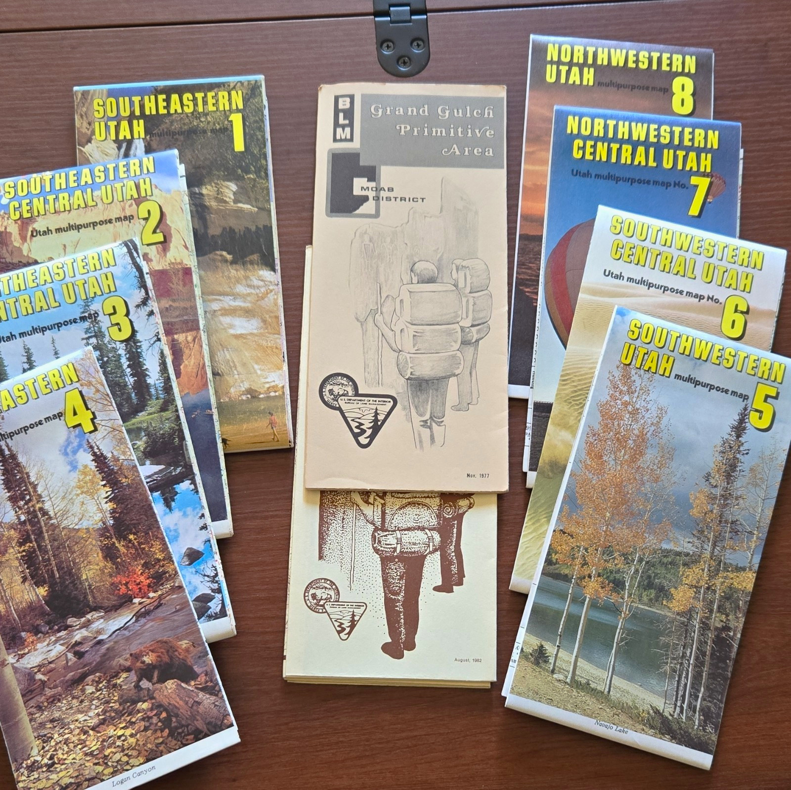 Vintage Utah Mulipurpose Maps Complete 1-8 Series & 2 BLM Moab District Maps New