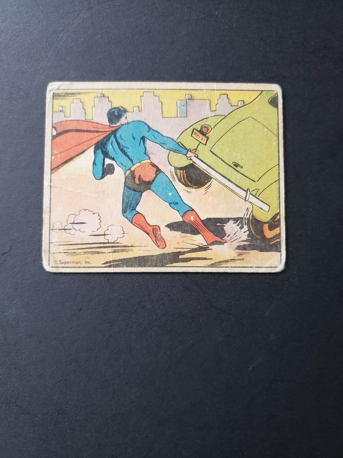 1940 SUPERMAN GUM INC # 11 CAPTURE OF THE KIDNAPPERS RARE ISSUE 86 YRS OLD 1940 SUPERMAN GUM INC # 11 CAPTURE OF THE KIDNAPPERS RARE ISSUE 86 YRS OLD