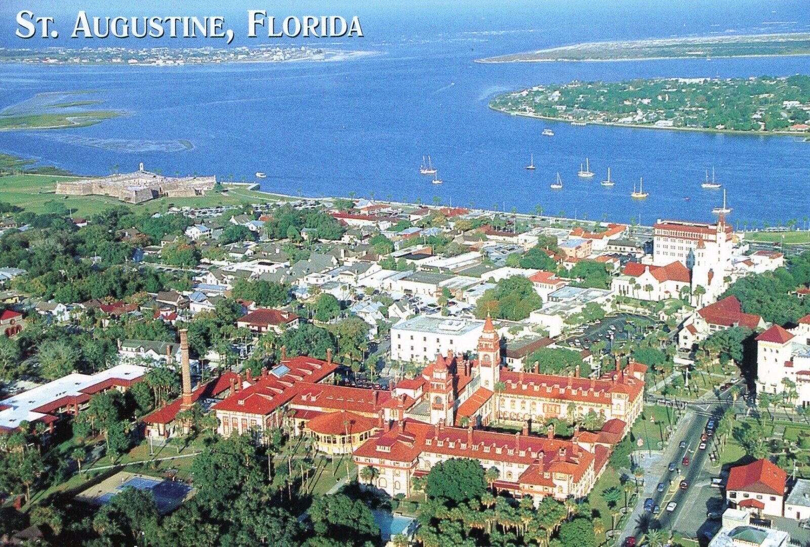 Aerial View of St. Augustine, Florida, the Oldest City in the USA --POSTCARD