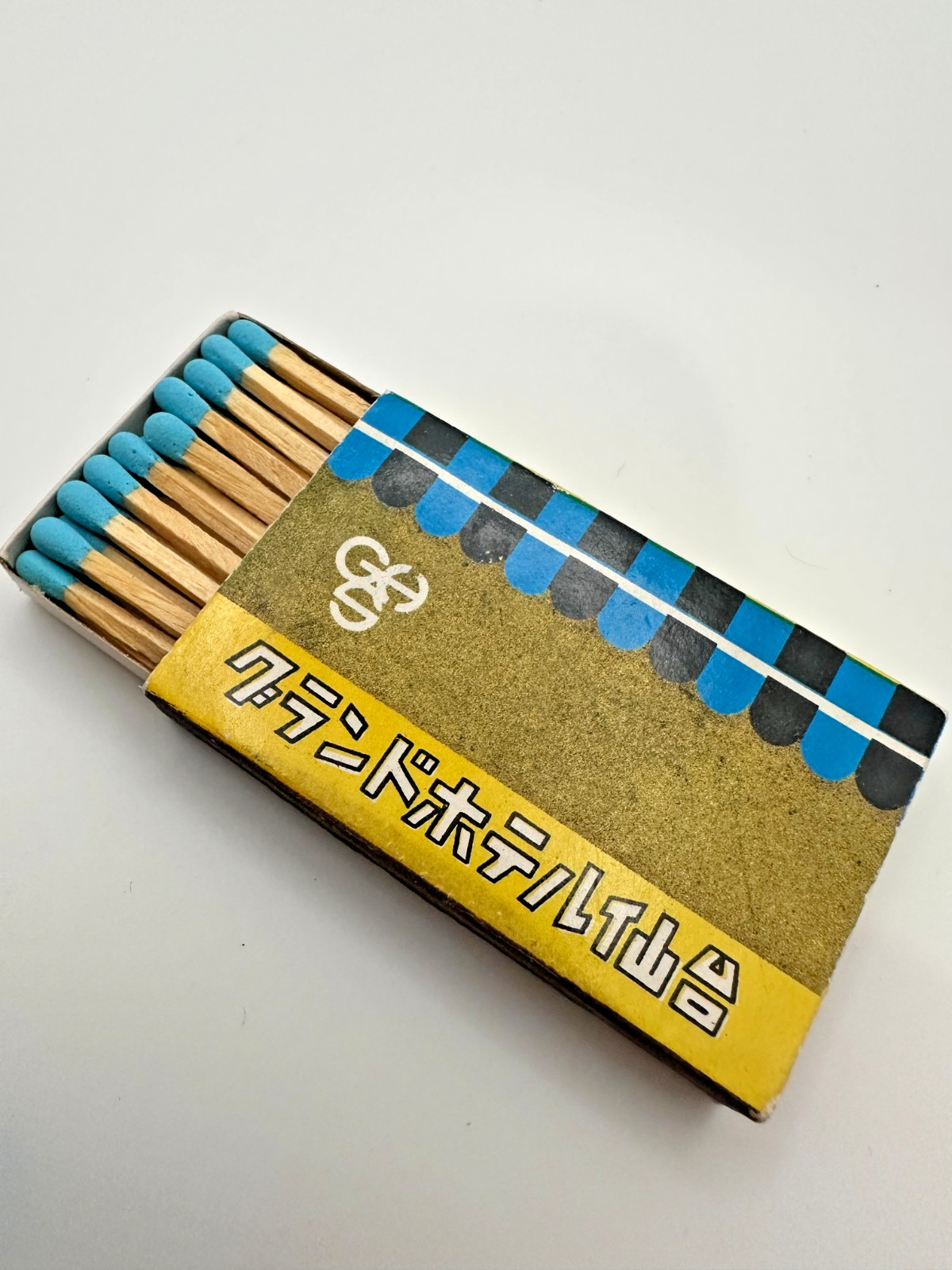 Vintage Grand Hotel Rare Sendai Japan Matchbox Full Unused Historic Travel  🇯🇵
