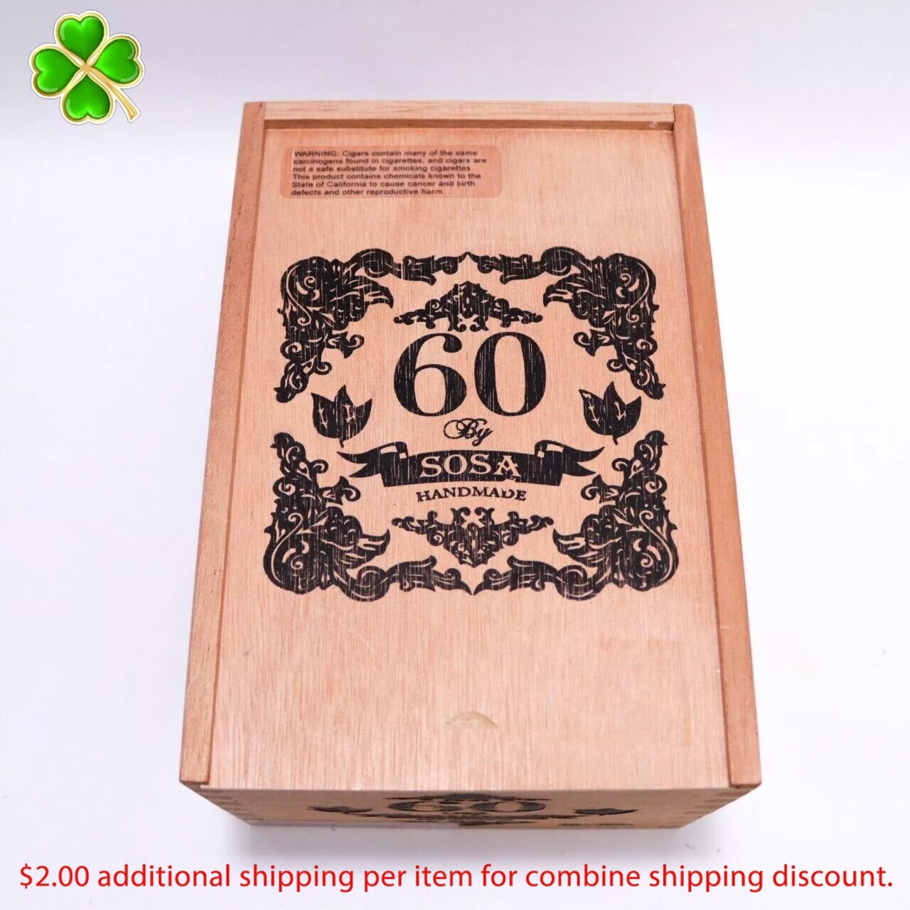 60 Sosa 760s Empty Wood Cigar Box 7.5\