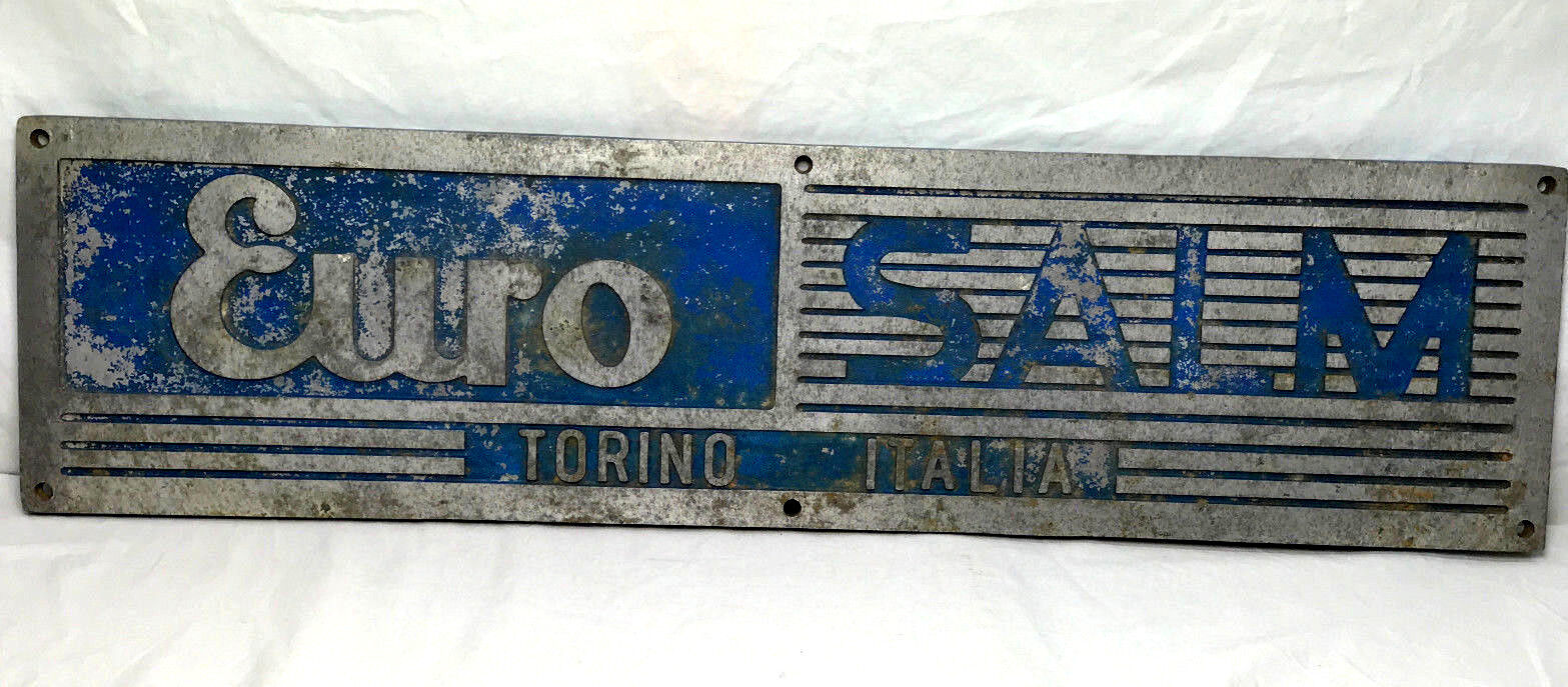 EURO SALM Original Vtg SIGN European TORINO ITALY EuroSALM ESAM S.r.l. Art Deco