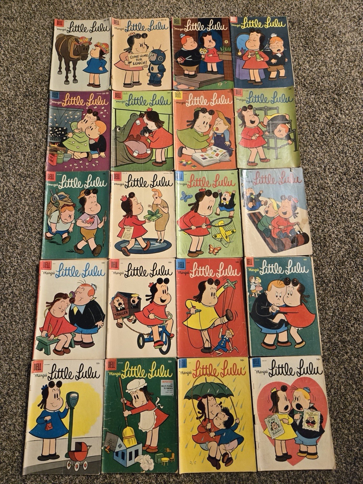 Marge's Little Lulu Comic Lot Of 36 Comics Dell Comics