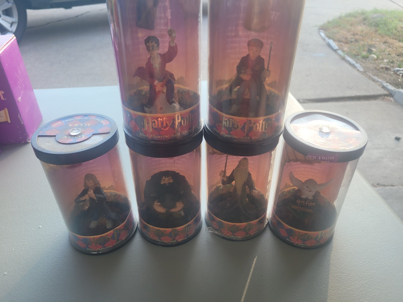 Vintage 2000 Enesco Harry Potter Mini Figurine with Story Scope - COMPLETE SET