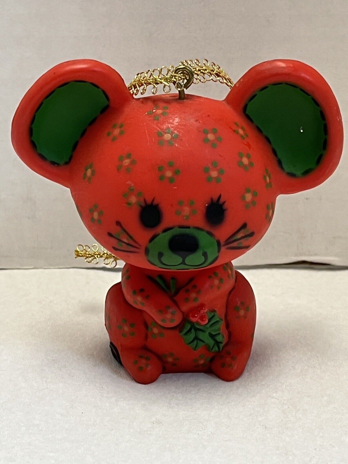 Vintage Hallmark ornament calico mouse