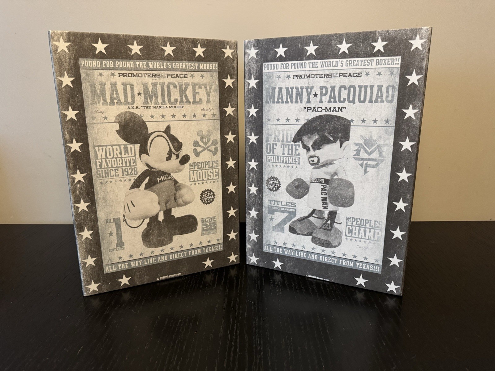 MINDstyle Bloc28 SDCC Mad Mickey × Manny Pacquiao Vinyl Figure Set Disney Rare